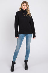 Black Button Front Sweater