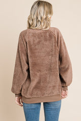 Brown Faux Fur Sweatshirt