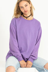 Lavender Oversized Long Sleeve Maternity Top