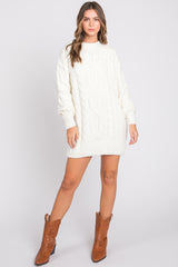 Ivory Soft Knit Maternity Sweater Dress