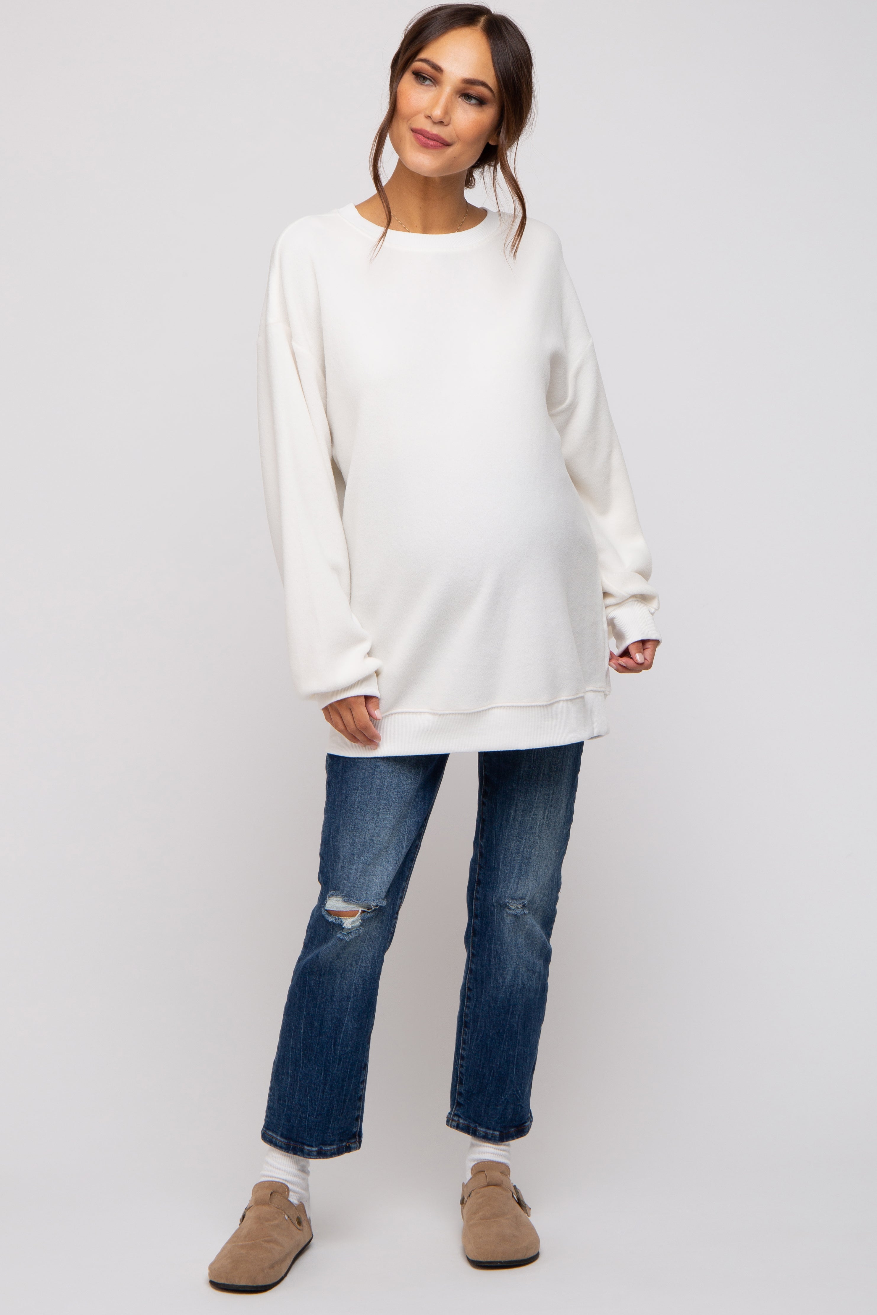 Maternity Shirt Maternity T Shirts Maternity Shirts for Work Long Sleeve  Fall Maternity Clothes Maternity Tops Turtleneck Ribbed Maternity Shirts  for