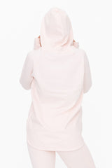 Light Pink Hooded Long Sleeve Active Top