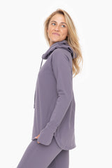 Charcoal Hooded Long Sleeve Active Top