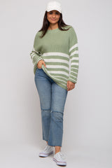 Green Striped Sweater