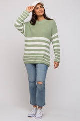 Green Striped Sweater