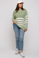 Green Striped Sweater