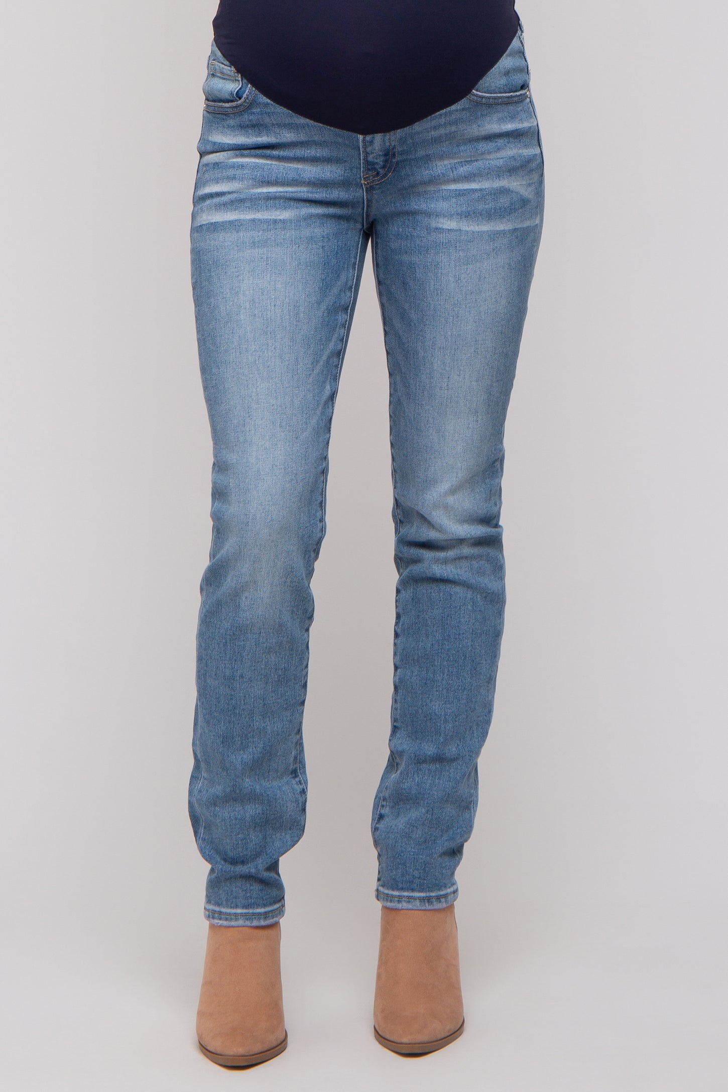 Light Blue Maternity Skinny Jeans– PinkBlush