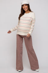 Mauve Wide Leg Maternity Jeans