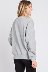 Heather Grey Basic Fleece Sweatshirt