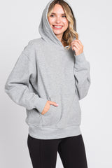 Heather Grey Front Pocket Hooded Fleece Sweatshirt