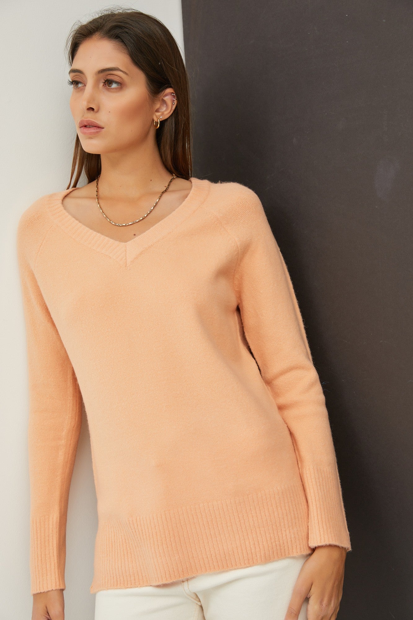 Light peach store sweater