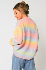 Rainbow Button Up Cardigan