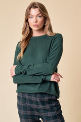 Forest Green Soft Knit Long Sleeve Maternity Top