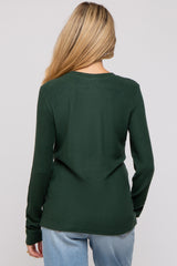 Forest Green Soft Knit Long Sleeve Maternity Top