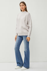 Silver Mock Neck Sweater