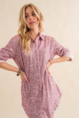 Pink Button-Down Dress