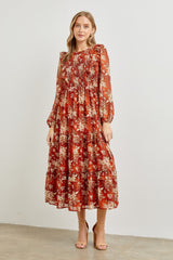 Rust Multi Woven Maxi Dress