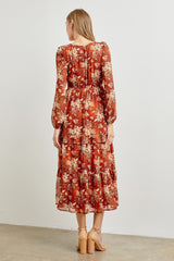 Rust Multi Woven Maxi Dress