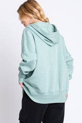 Sage Hooded Button Pullover Sweater