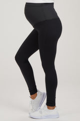 Black Maternity Active Leggings