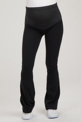 Black Flare Leg Maternity Active Pants