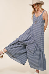 Denim Relaxed Wide-Leg Jumpsuit