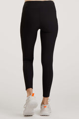 Black Ribbed Active Maternity Legging