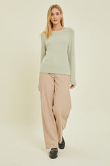 Sage Soft Knit Long Sleeve Maternity Top