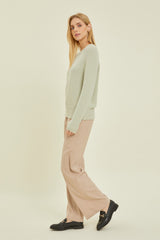 Sage Soft Knit Long Sleeve Top