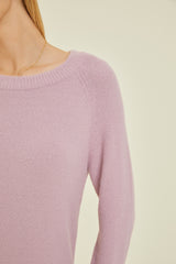 Lavender Soft Knit Long Sleeve Top