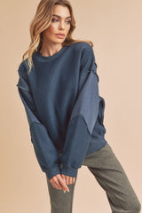 Blue Contrast Sweatshirt