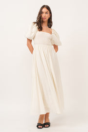 Ivory Open Back Maxi Dress