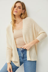 Ivory Knit Dolman Sleeve Cardigan