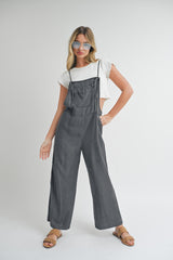 Charcoal Front Pocket Maternity Overall