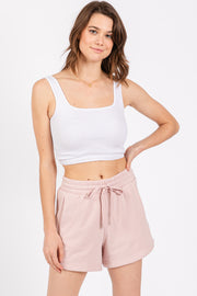 Light Pink Terry Shorts