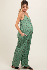 Light Olive Wide Leg Maternity Jumpsuit