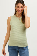 Sage Knit Sleeveless Maternity Top