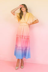 Multi Ombre Maxi Dress