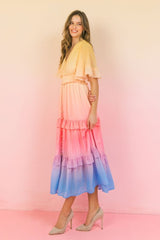 Multi Ombre Maxi Dress