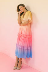 Multi Ombre Maxi Dress